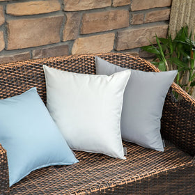 MIULEE 12x20 inch white outdoor pillow cover suitable for garden furniture.