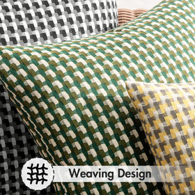 MIULEE 20x20 pillow cover on a patio chair demonstrates easy-care and fresh ambience.