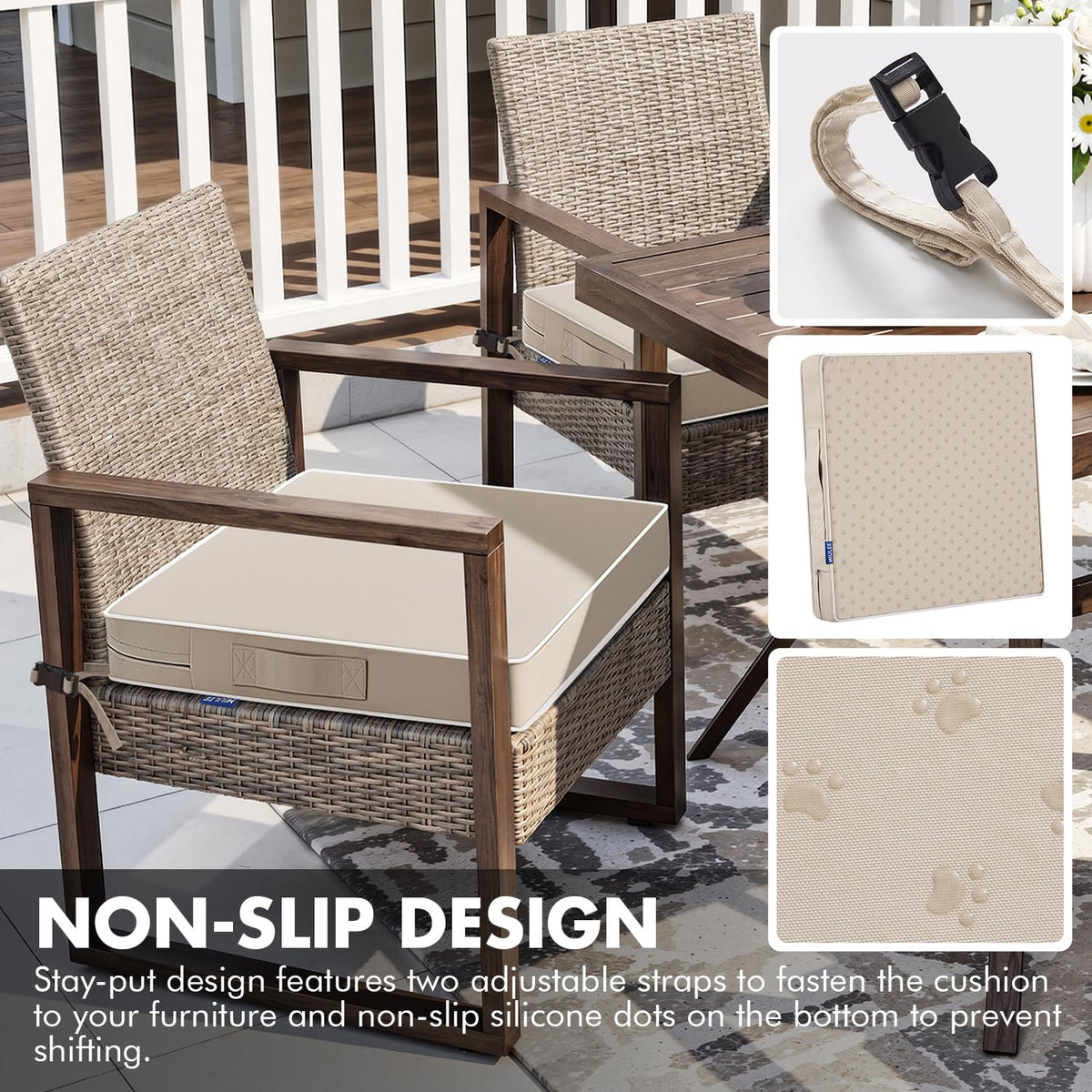 Built-in carry handle makes MIULEE cushions easy to move outdoors
