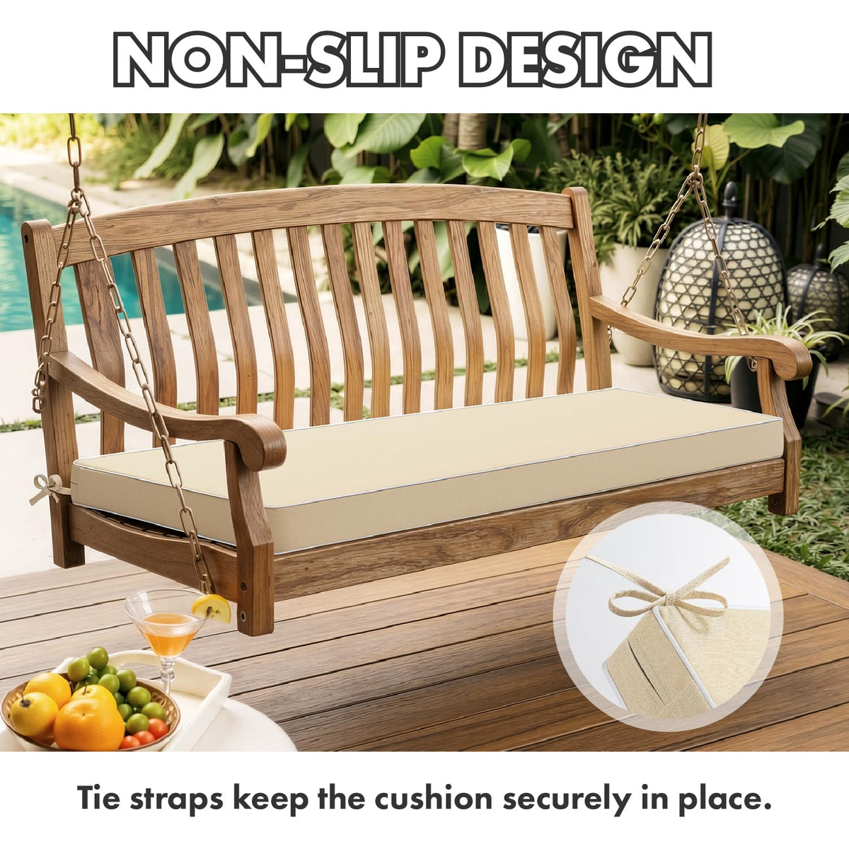 MIULEE cushion features 28D foam for supported, comfortable seating