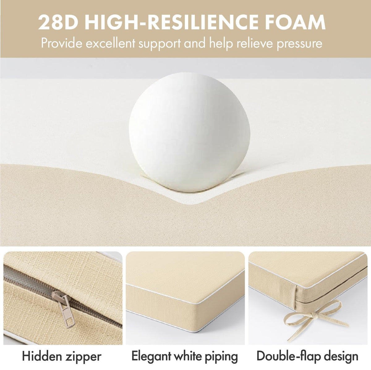 MIULEE cushion dual-layer waterproof design protects foam from moisture