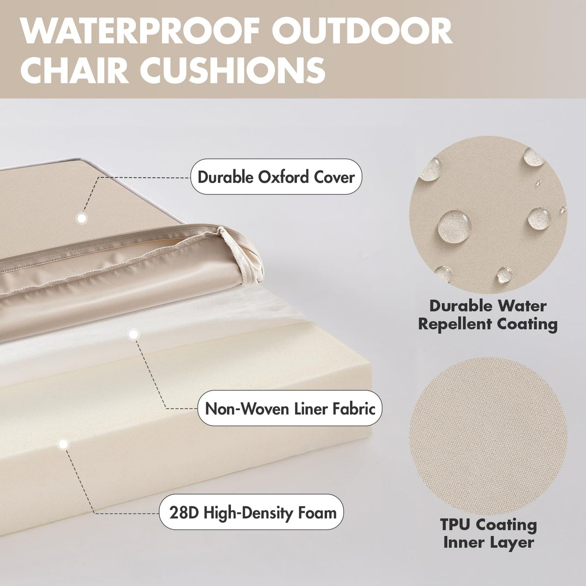 MIULEE versatile cushions fit patios, gardens, balconies, and poolside spaces