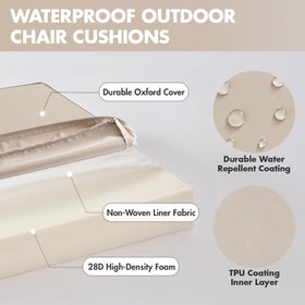 MIULEE versatile cushions fit patios, gardens, balconies, and poolside spaces