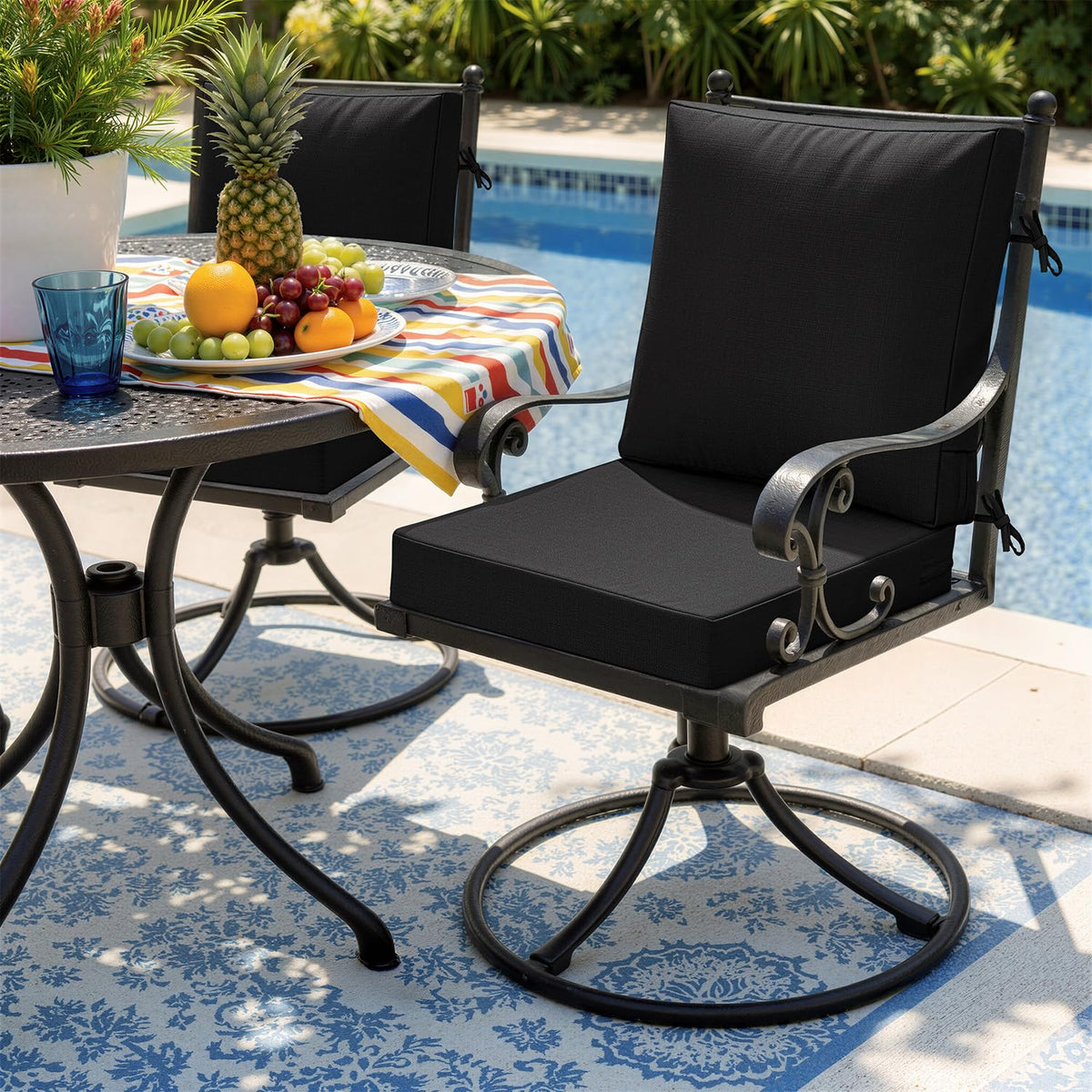 MIULEE back cushion 20x21 supports ergonomic outdoor seating