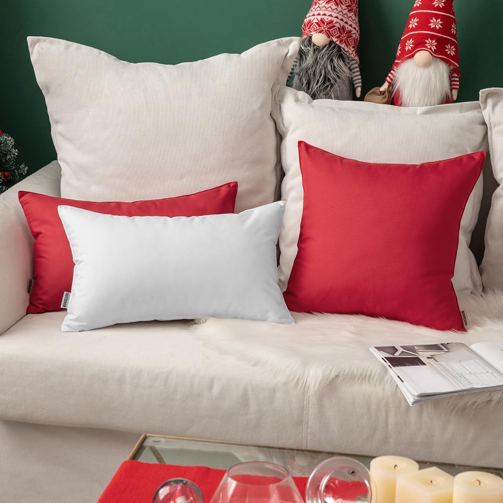 MIULEE breathable canvas pillow cover resists dust and outdoor elements.