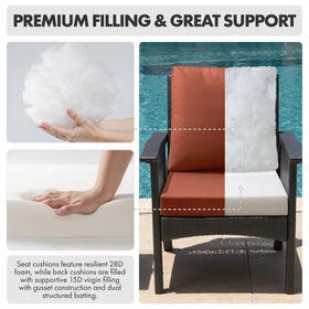 MIULEE burnt orange outer layer with DWR repels spills for year-round use.
