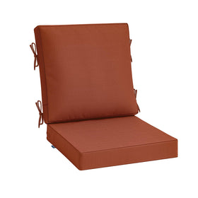 MIULEE burnt orange seat cushion close-up shows durable fabric and lasting color.
