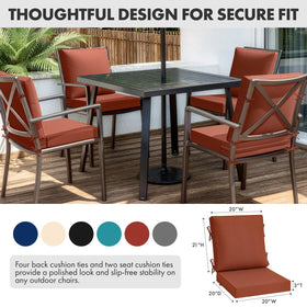 MIULEE cushion zipper and ties enable slip-free setup.