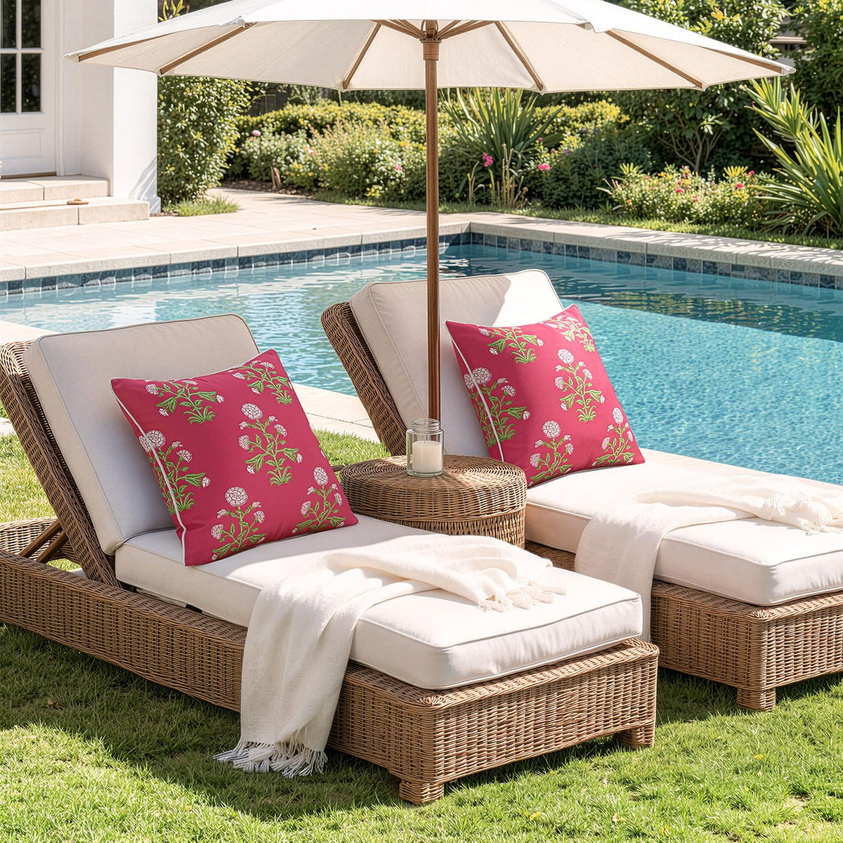 MIULEE coastal vibe cover 18x18 adds vacation mood to outdoor spaces