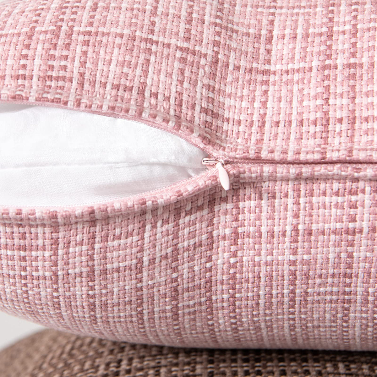 MIULEE couch and sofa cushion cover adds pink charm.