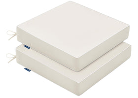 MIULEE cream white outdoor chair cushions, 19x19x3 inches, durable outdoor seating