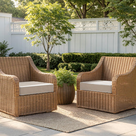 MIULEE cream white outdoor cushions with waterproof coating resist rain and spills