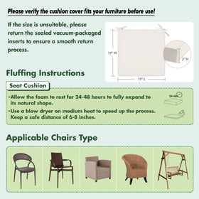 Secure ties keep MIULEE cushions in place on outdoor chairs