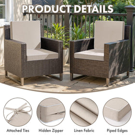 MIULEE cushion with DWR and TPU backing provides rain and spill protection