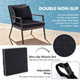 MIULEE cushion with DWR coating demonstrates rain and spill resistance for outdoor use.