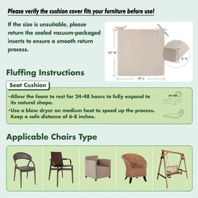 MIULEE cushions secured by ties ensure stable outdoor seating