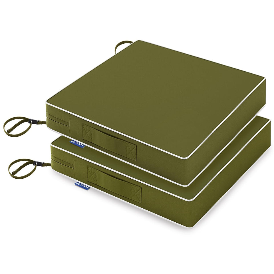 MIULEE dark green outdoor chair cushions with waterproof protection for patio use