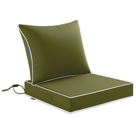 MIULEE dark green outdoor seat cushion with waterproof finish for patio comfort.
