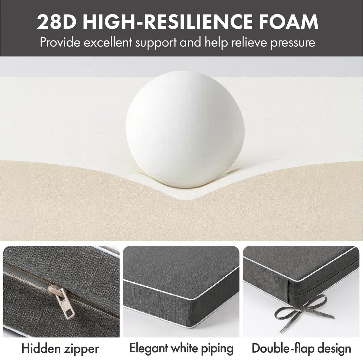 MIULEE cushion hidden zipper design enables easy cover removal.