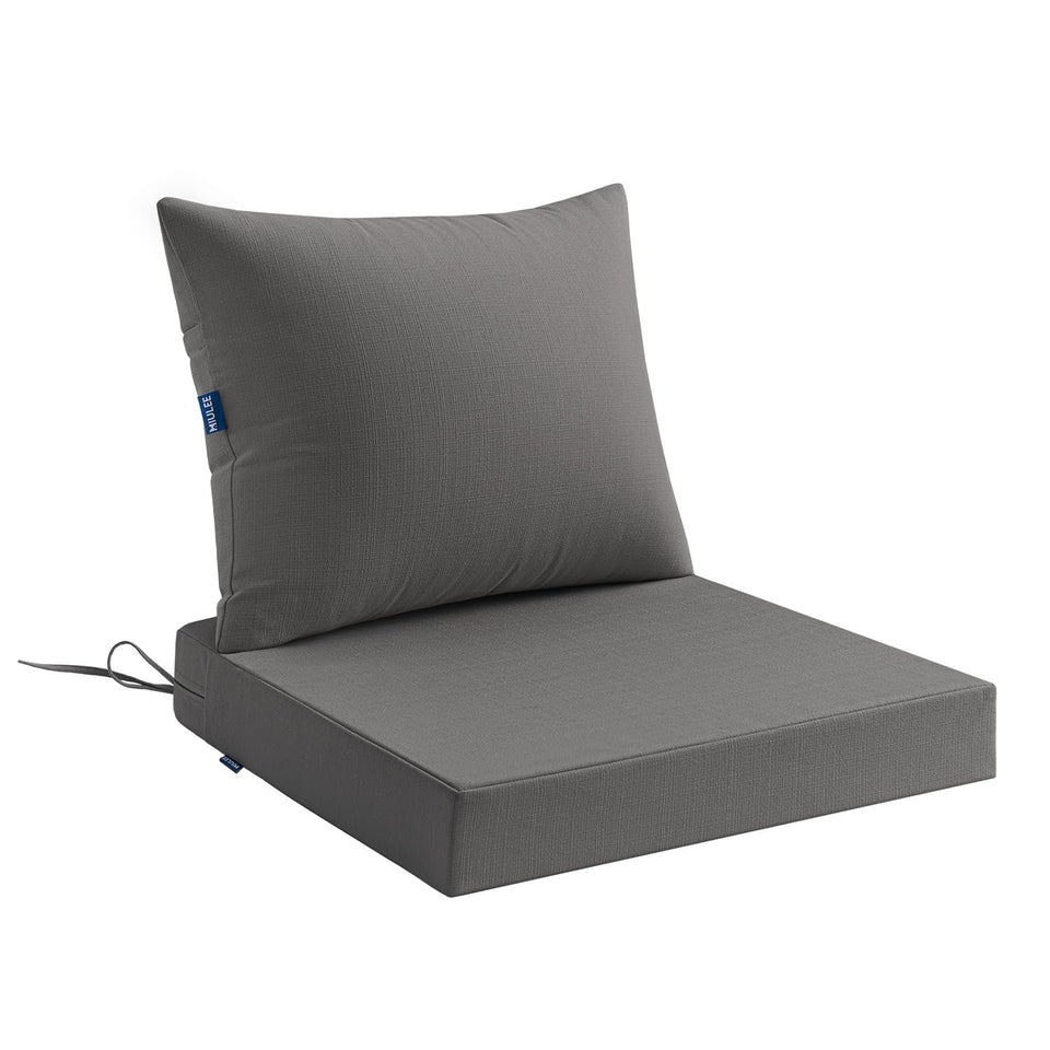 MIULEE dark grey outdoor chair cushion seat 24x24 providing all-day comfort and fade-resistant color.
