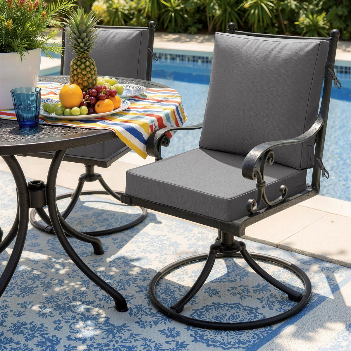 MIULEE outdoor cushion with waterproof DWR outer layer for spills