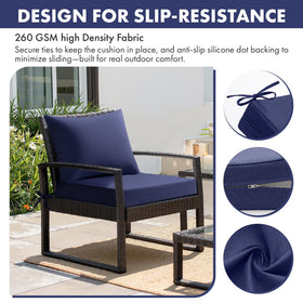 MIULEE DWR waterproof coating on outdoor cushion demonstrates rain-ready durability.