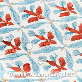 MIULEE 18x18 blue-rust pillow cover with floral print for porch spaces.