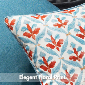 MIULEE outdoor cushion cover featuring vibrant flowers for poolside loungers.