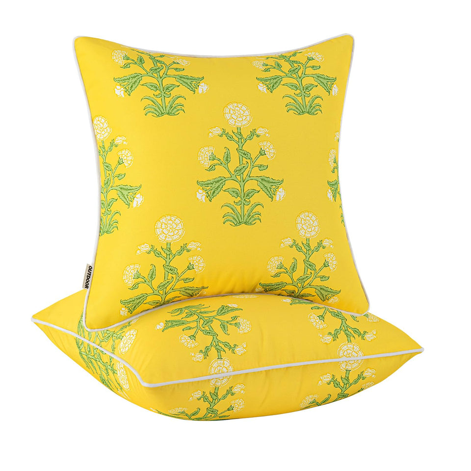 MIULEE floral outdoor pillow cover pair adds vintage charm to patio decor