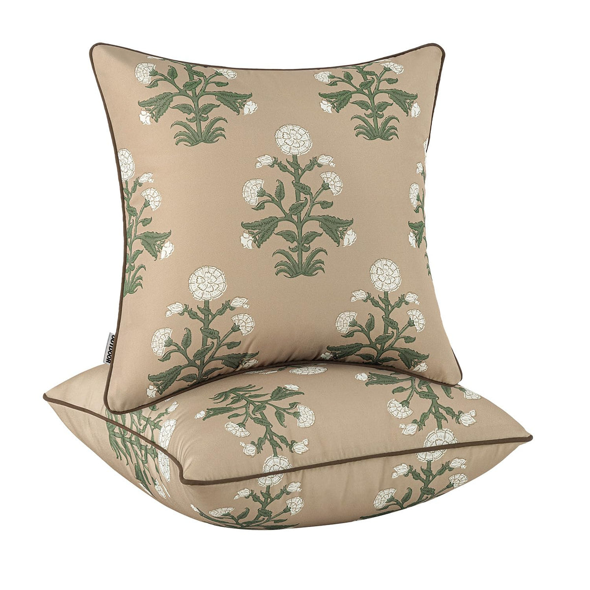MIULEE floral outdoor pillow cover set with inserts for patio comfort.