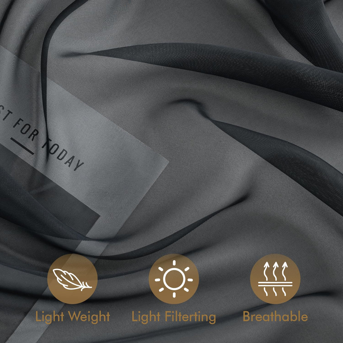 MIULEE gazebo pergola curtain in black enhances outdoor spaces with refined style.