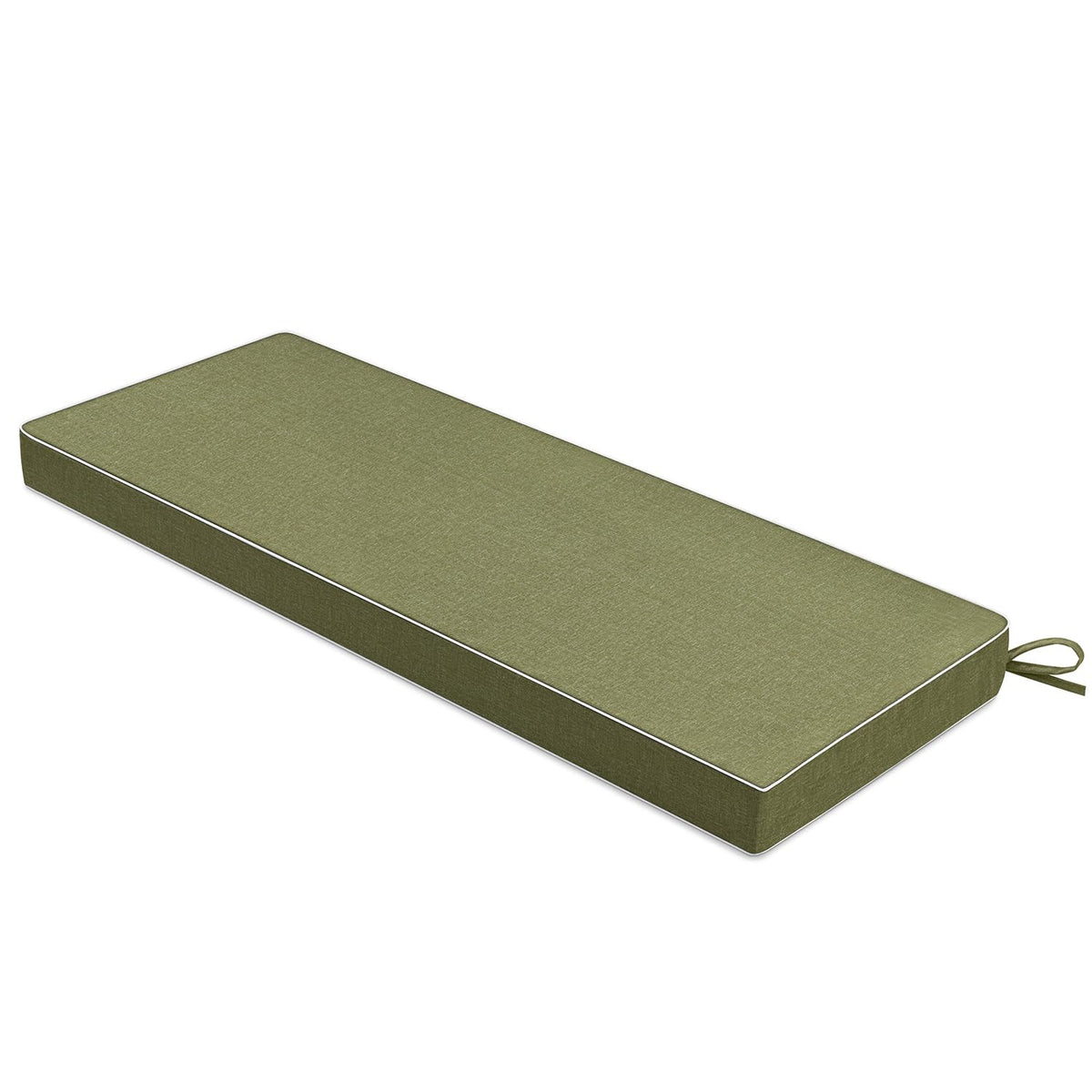 MIULEE green outdoor bench cushion with waterproof cover for rain and spills.