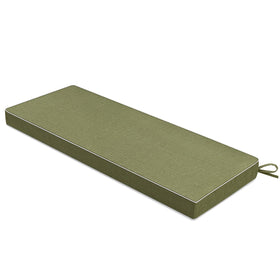 MIULEE green outdoor bench cushion with waterproof cover for rain and spills.