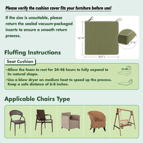 MIULEE set of 2 cushions ideal for patios and balconies.
