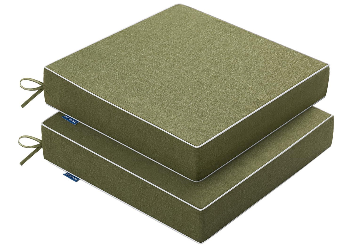 MIULEE green outdoor chair cushions with vivid color for patio seating.