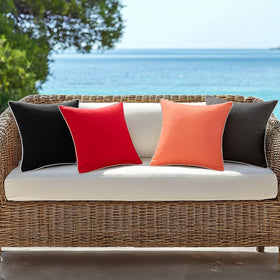 MIULEE coral red pillow cover with hidden zipper for a seamless look