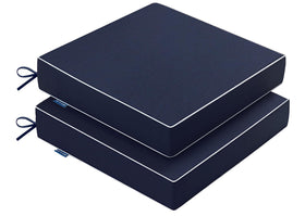 MIULEE navy outdoor chair cushion on patio chair for all-season comfort