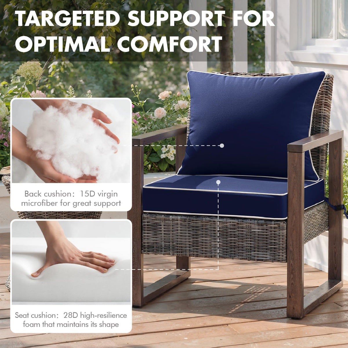 MIULEE cushion bottom with anti-slip dots prevents movement