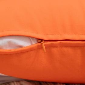 MIULEE orange patio decor pillow cover with warm color accent