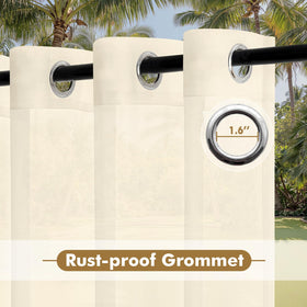 Grommet-top design fits standard rods for quick installation.