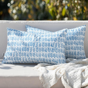 MIULEE outdoor lumbar pillow red 20x12 features a waterproof cover for patio use