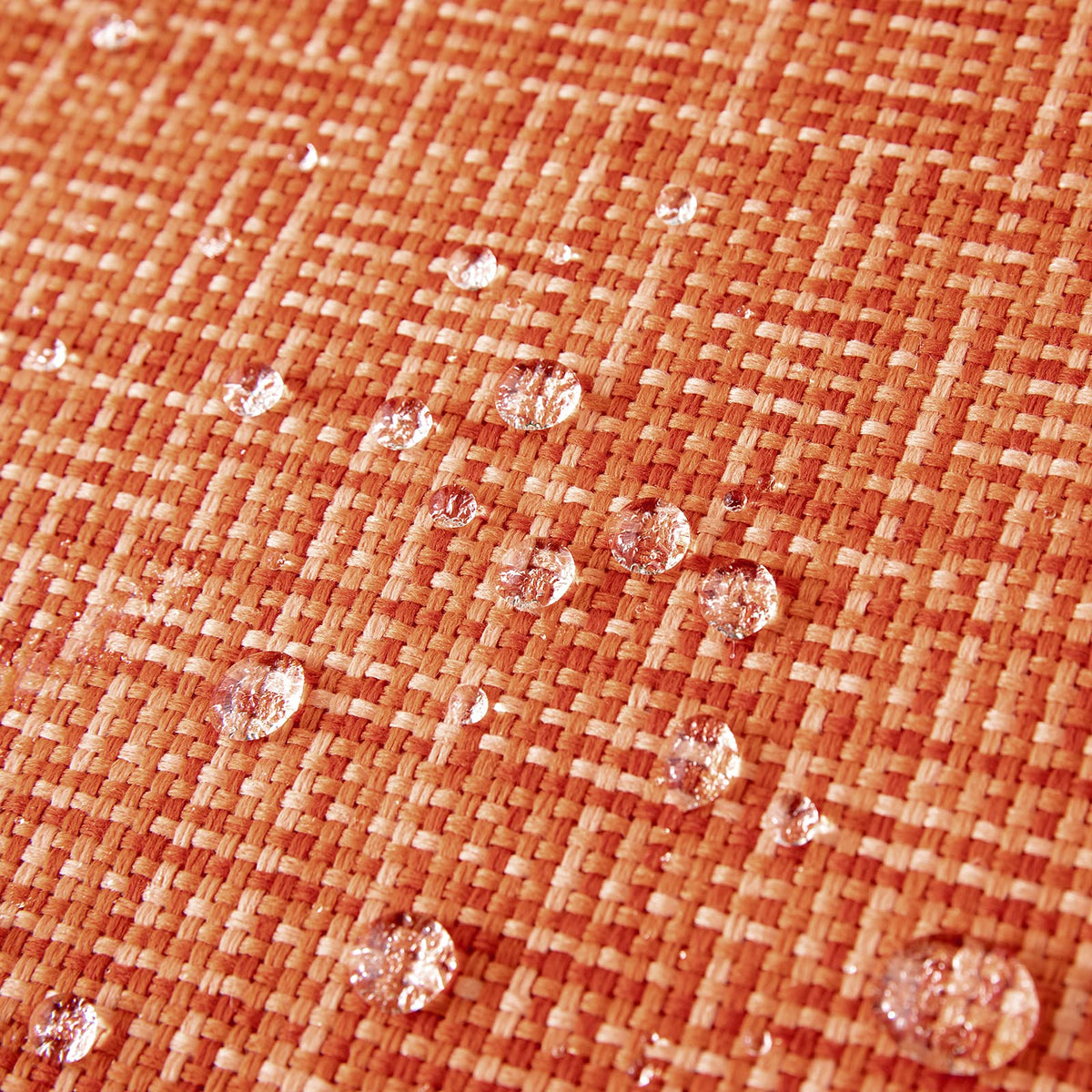 MIULEE orange outdoor pillow cover close-up shows invisible zipper detail