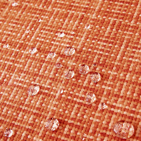 MIULEE orange outdoor pillow cover close-up shows invisible zipper detail
