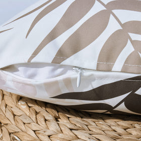 MIULEE 12x20 inch cover showcases natural leaves on cozy outdoor furniture