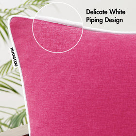 MIULEE hidden zipper on pink outdoor pillow cover