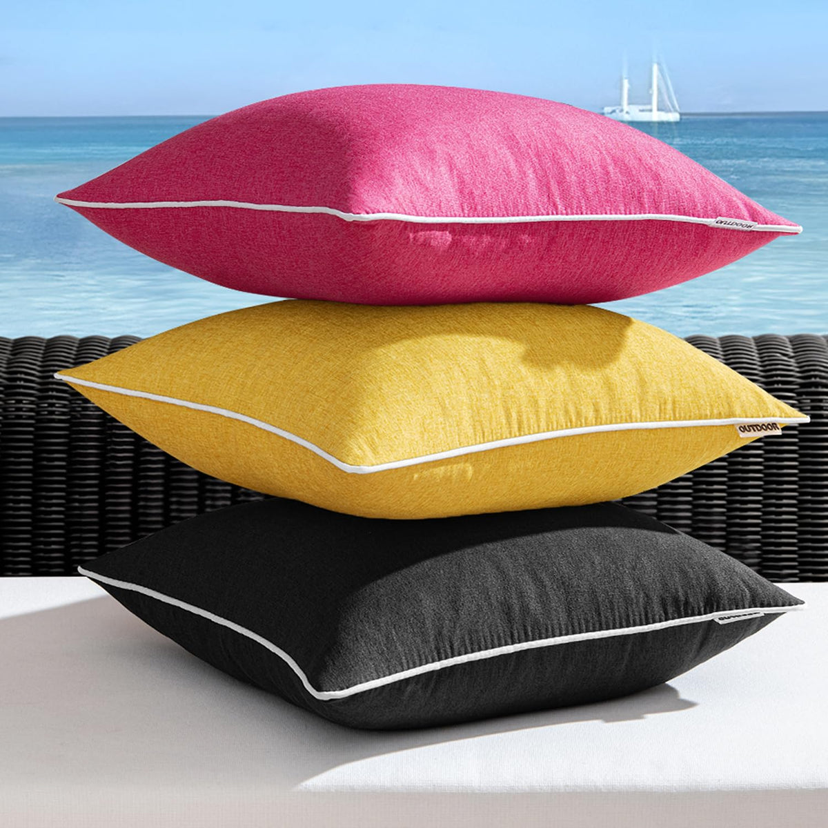 MIULEE 18x18 pink cover for tent, balcony, living room