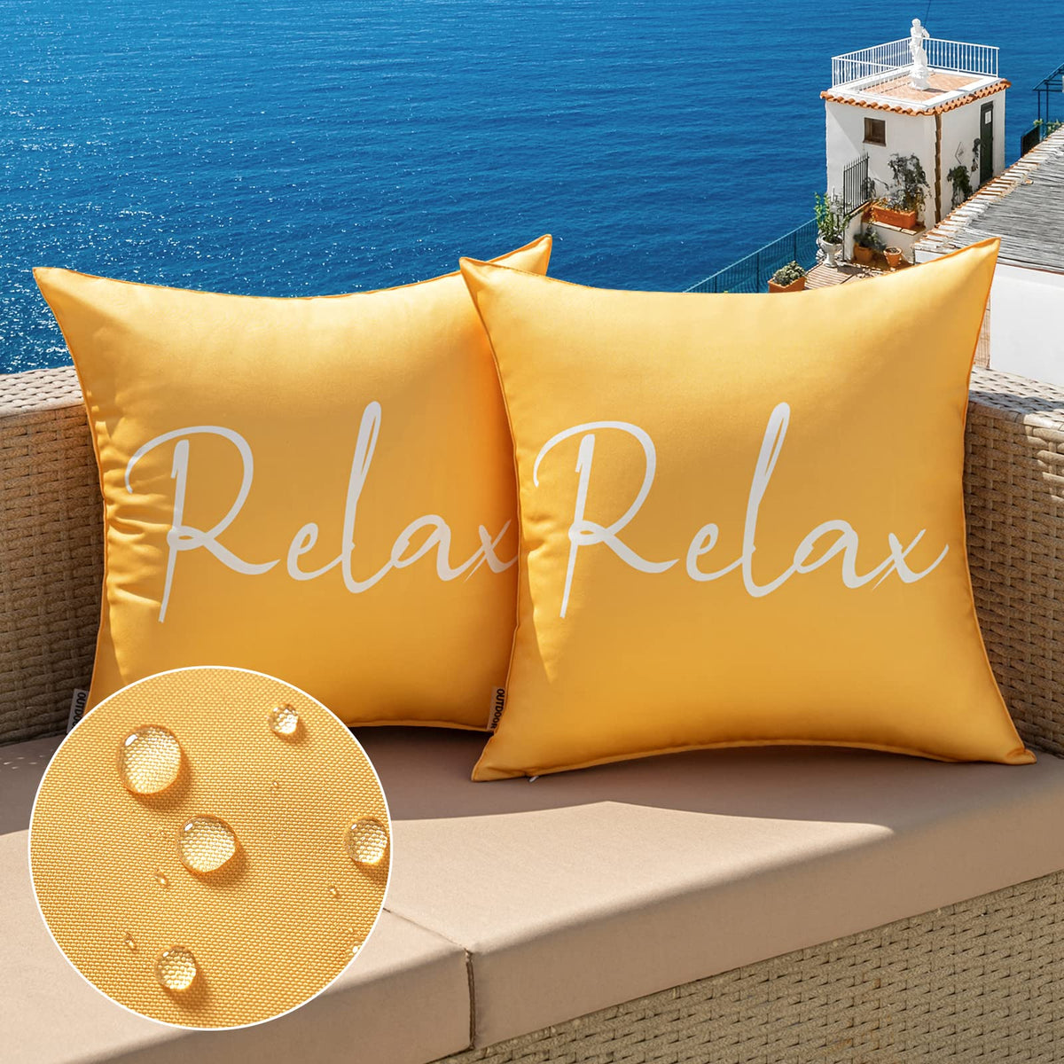 MIULEE outdoor pillow cover with unique sayings pattern enhances patio decor