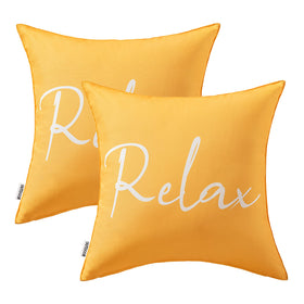 MIULEE outdoor pillow cover yellow 18x18 brightens porches