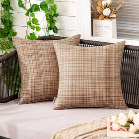 MIULEE outdoor waterproof beige pillow cover fabric for patio use