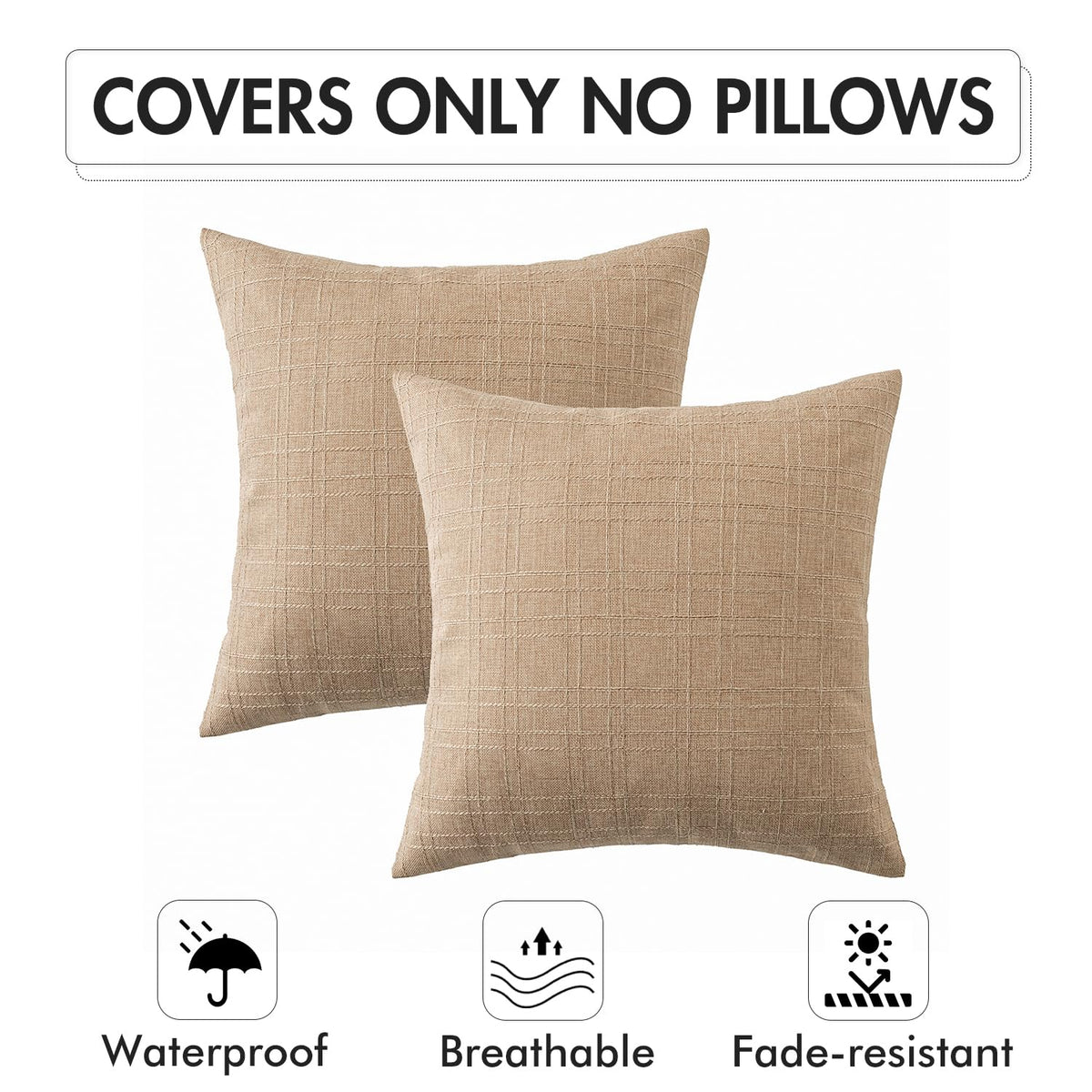 Machine washable MIULEE khaki pillow cover for quick refresh